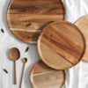 Round Solid Wood Plate